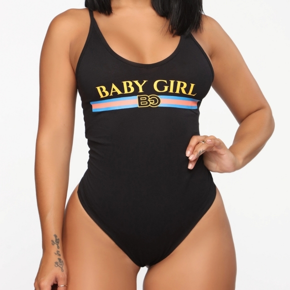 Fashion Nova Tops - BNWT FASHION NOVA SPEND ON ME BODYSUIT BLK SZ LG
